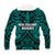 New Zealand Silver Fern Rugby Hoodie All Black Turquoise NZ Maori Pattern LT13 - Polynesian Pride