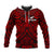 (Custom Text and Number) New Zealand Silver Fern Rugby Hoodie All Black Red NZ Maori Pattern LT13 Red - Polynesian Pride