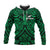 (Custom Text and Number) New Zealand Silver Fern Rugby Hoodie All Black Green NZ Maori Pattern LT13 Green - Polynesian Pride