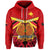 Custom Papua New Guinea Zip Hoodie the One and Only LT13 Unisex Red - Polynesian Pride