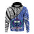 Custom Samoa Hoodie Samoan Pattern Newest LT13 Zip Hoodie Blue - Polynesian Pride