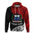 Custom Samoa Zip Hoodie Beloved Samoan Mix Polynesian Pattern LT13 Unisex Red - Polynesian Pride