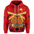 Papua New Guinea Zip Hoodie the One and Only LT13 Unisex Red - Polynesian Pride