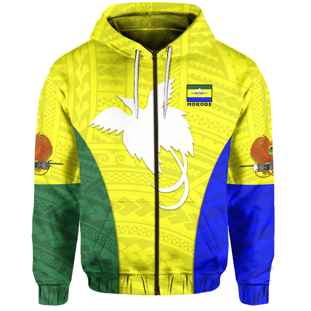 Morobe Province Zip Hoodie Papua New Guinea LT13 Unisex Yellow - Polynesian Pride