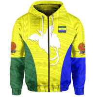 Morobe Province Zip Hoodie Papua New Guinea LT13 Unisex Yellow - Polynesian Pride