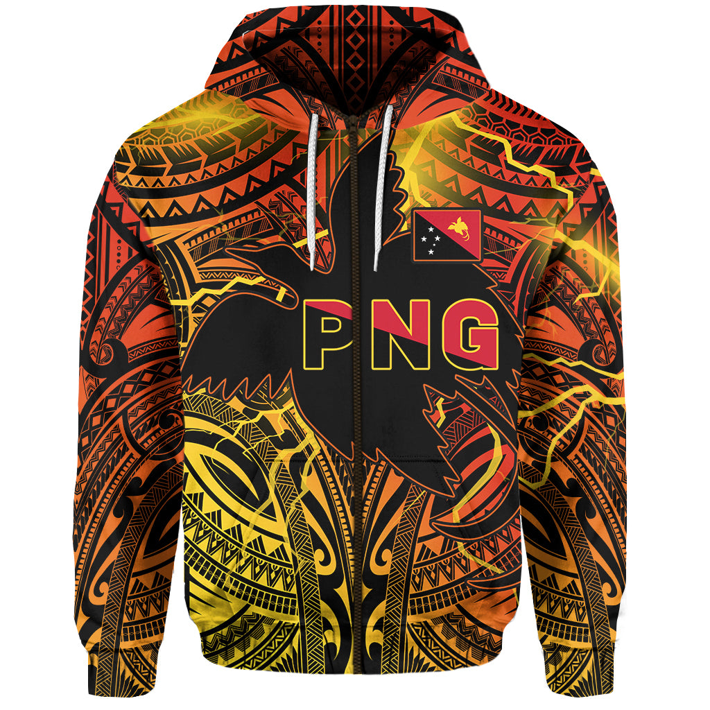 Papua New Guinea Zip Hoodie Stalwart Polynesian Special LT13 Unisex Red - Polynesian Pride