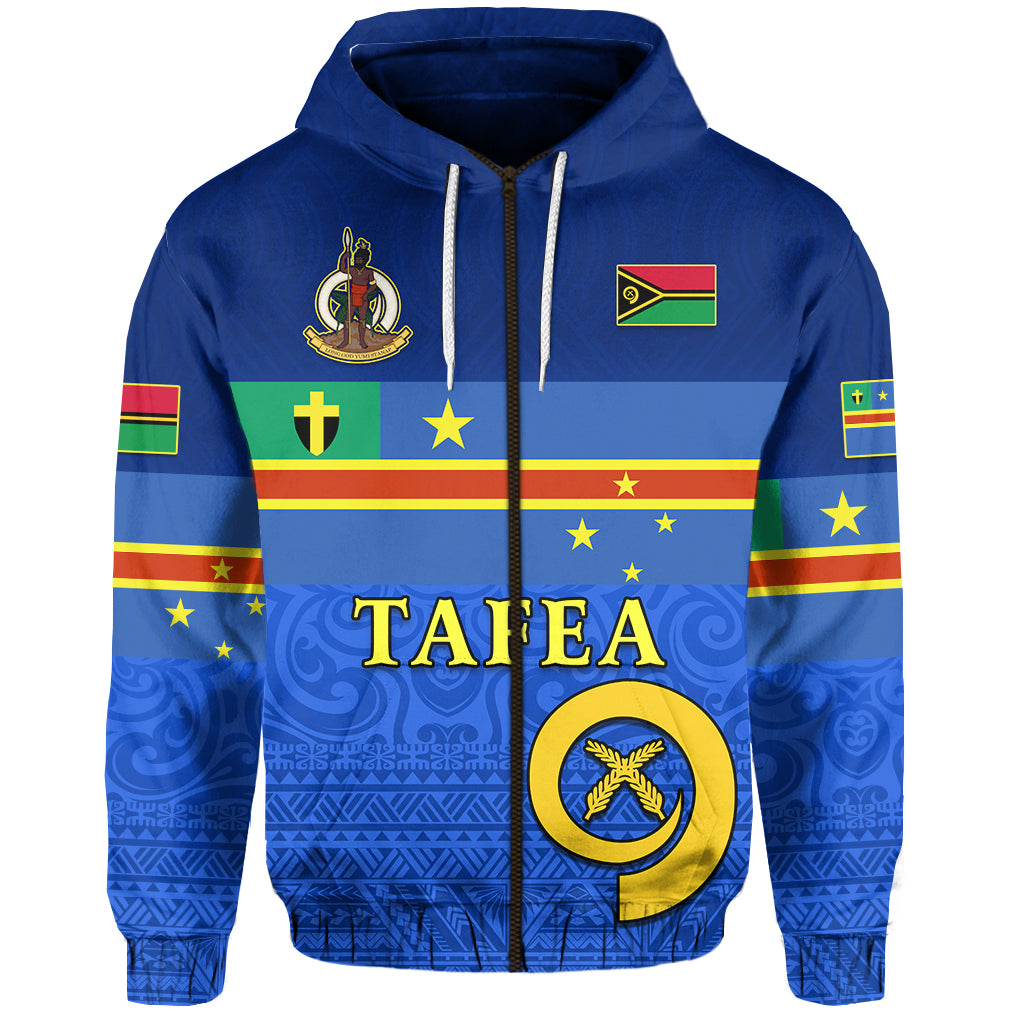 Tafea Province Zip Hoodie Vanuatu Proud LT13 Unisex Blue - Polynesian Pride