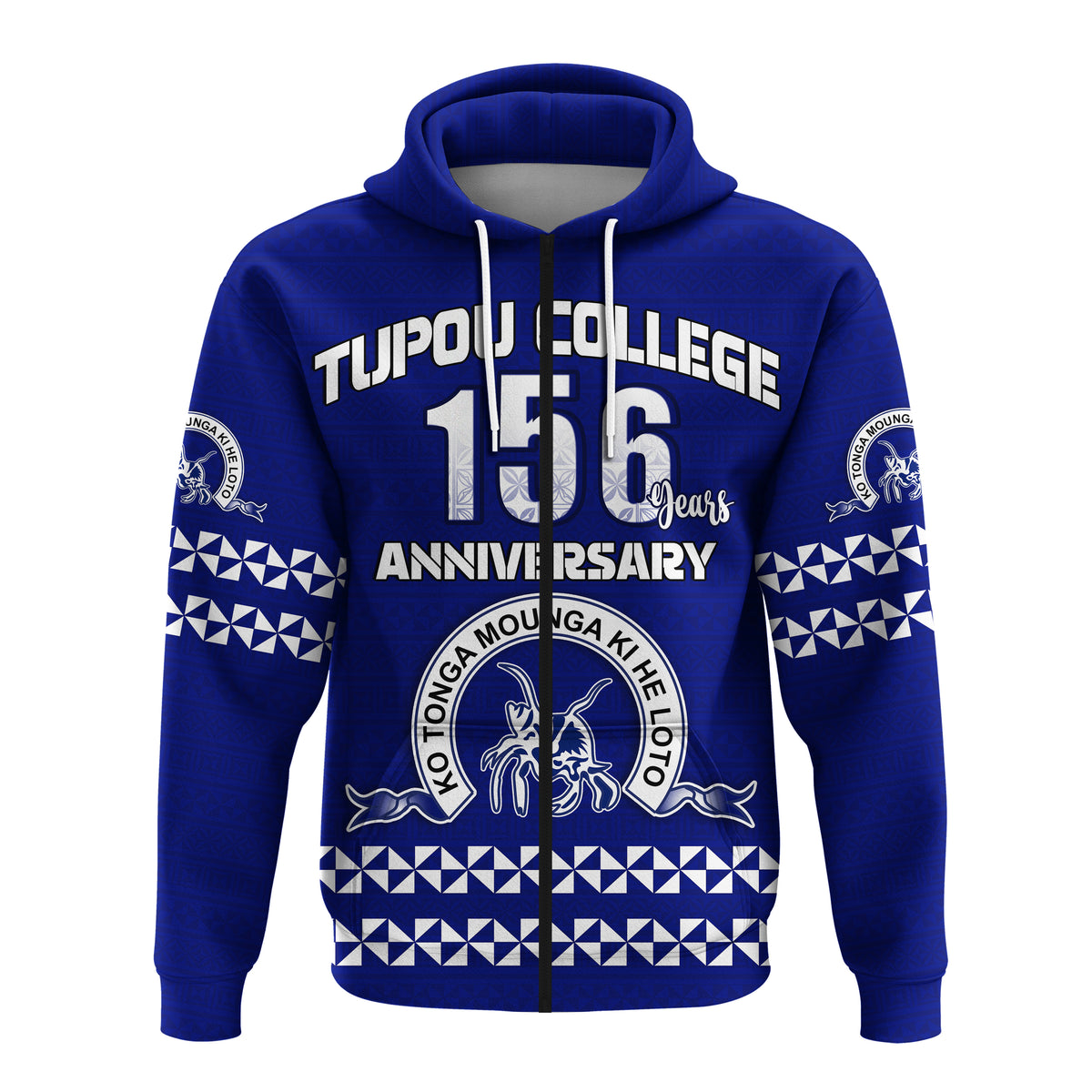 (Custom Text and Number) Tonga Tupou College Toloa Hoodie 156 Years Anniversary Tongan Ngatu LT13 - Polynesian Pride