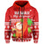 Mele Kalikimaka Zip Hoodie Santa Claus Hawaii Christmas LT13 Unisex Red - Polynesian Pride