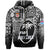 (Custom Text and Number) Fiji Rugby Zip Hoodie Flying Fijians Black Tapa Pattern LT13 - Polynesian Pride