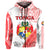 (Custom Text and Number) Tonga Zip Hoodie Tongan Pattern Blithesome LT13 - Polynesian Pride