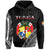 Tonga Zip Hoodie Tongan Pattern Blithesome Version Black LT13 Unisex Black - Polynesian Pride