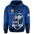 (Custom Text and Number) Fiji Rugby Zip Hoodie Flying Fijians Blue Tapa Pattern LT13 - Polynesian Pride