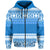 Bula Fiji Zip Hoodie Tapa Pattern LT13 Unisex Blue - Polynesian Pride