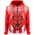 Custom Football LABASA FA Zip Hoodie Red Lion Fiji Custom Text and Number LT13 - Polynesian Pride