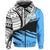 Bucalevu Secondary School Hoodie Style With Claw Pattern LT13 Zip Hoodie Blue - Polynesian Pride