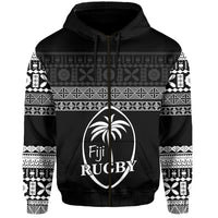 (Custom Text and Number) Fiji Rugby Zip Hoodie Lifestyle 2022 Flying Fijians LT13 - Polynesian Pride