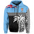 Fiji Tapa Pattern Zip Hoodie Coconut Tree LT13 Unisex Blue - Polynesian Pride