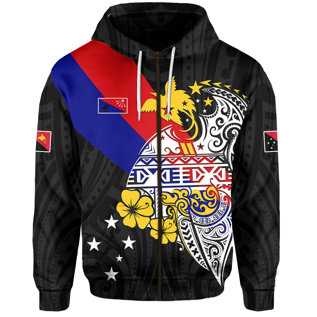 Custom Central Province Zip Hoodie Style Life PNG LT13 - Polynesian Pride