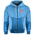 Custom Fiji Faithful Zip Hoodie Version Blue Custom Text and Number LT13 - Polynesian Pride