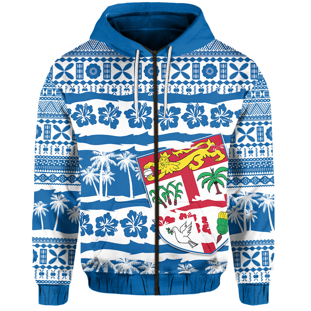 Custom Fiji Polynesian Zip Hoodie Fijian Tapa Pattern LT13 - Polynesian Pride
