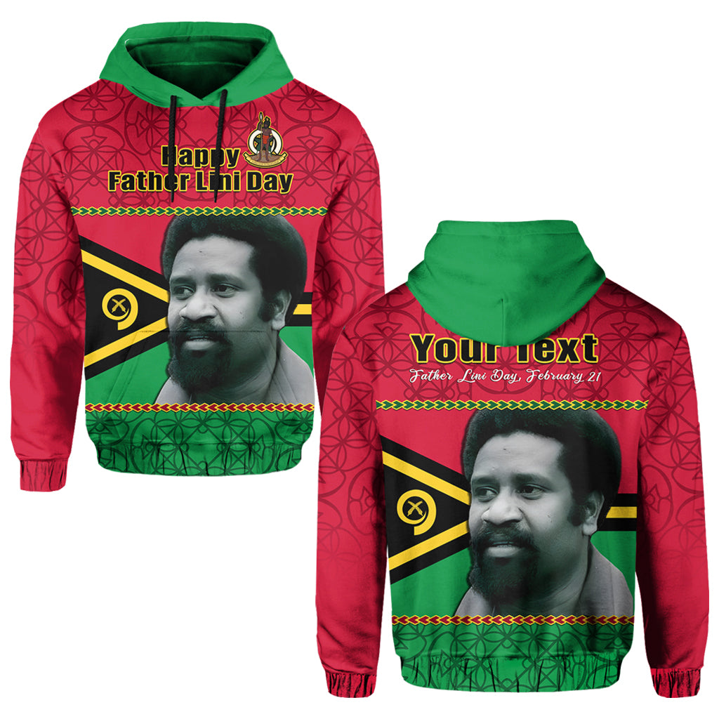 Custom Vanuatu Hoodie Vanuatuan Flag Sand Drawing Happy Father Lini Day LT14 Pullover Hoodie Red - Polynesian Pride