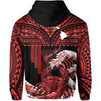 Custom Hawaii Hoodie Kakau Polynesian Crab With Waves Ver.03 LT14 - Polynesian Pride