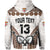 Custom Text and Number Fiji Rugby Bati Hoodie Proud Tapa Pattern LT13 - Polynesian Pride