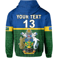 (Custom Text and Number) Solomon Islands National Day Hoodie Independence Day Tapa Pattern LT13 - Polynesian Pride