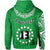 (Custom Text and Number) Rarotonga Cook Islands Hoodie Turtle and Map Style Green LT13 - Polynesian Pride