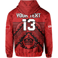 (Custom Text and Number) Tonga Rugby MMT Hoodie Ngatu Mate Maa Tonga Simple LT13 - Polynesian Pride