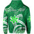 Custom Hawaii Flowers Wave Hoodie Kanaka Maoli Green Polynesian LT13 - Polynesian Pride