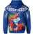 Custom Guam Chamorro Hoodie Guaman Latte Stone Tropical Flowers Blue Version LT14 - Polynesian Pride