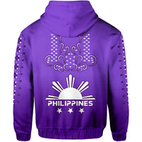 Philippines Hoodie Sun Filipino Purple Barong LT13 - Polynesian Pride