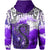 Custom Manaia Maori Hoodie Fern Aotearoa Purple Waves LT13 - Polynesian Pride