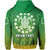 Custom Cook Islands Hoodie Circle Pattern Mix Sea Turtle Green Version LT14 - Polynesian Pride