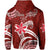 Custom Hawaii Flowers Wave Hoodie Kanaka Maoli Red Polynesian LT13 - Polynesian Pride