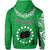 Rarotonga Cook Islands Hoodie Turtle and Map Style Green LT13 - Polynesian Pride