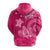 Breast Cancer Awareness Hoodie Hibiscus Polynesian No One Fights Alone LT13 - Polynesian Pride