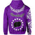 Rarotonga Cook Islands Hoodie Turtle and Map Style Purple LT13 - Polynesian Pride