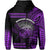 Hawaii Hoodie Kakau Warrior Helmet Gradient Purple Polynesian LT14 - Polynesian Pride