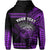 Custom Hawaii Hoodie Kakau Warrior Helmet Gradient Purple Polynesian LT14 - Polynesian Pride