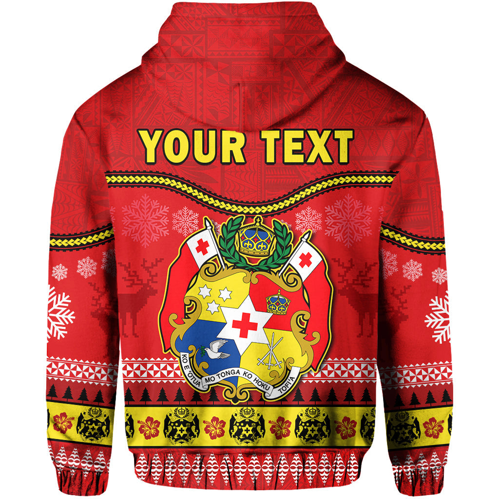 Custom Tonga Christmas Hoodie Tongan Ngatu Kilisimasi Fiefia LT14 - Polynesian Pride