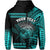 Custom Hawaii Hoodie Kakau Warrior Helmet Gradient Turquoise Polynesian LT14 - Polynesian Pride