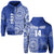 (Custom Text and Number) Tupou Tonga College Hoodie Class of Year Tongan Ngatu Pattern LT14 Hoodie Blue - Polynesian Pride