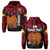 (Custom Text and Number) Papua New Guinea Rugby Hoodie PNG Kumuls Bird of Paradise Black LT14 Hoodie Black - Polynesian Pride