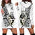 New Zealand Silver Fern Rugby Hoodie Dress All Black Maori Version White LT14 White - Polynesian Pride