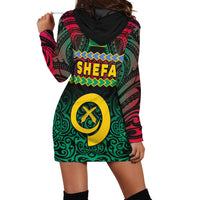 Shefa Province Hoodie Dress Vanuatu Pig Tusk Polynesian Flag Style LT14 - Polynesian Pride