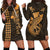 (Custom Personalised) Hawaii Hoodie Dress Kakau Kanaka Maoli Combine Polynesian Shark Ver.01 LT14 Gold - Polynesian Pride