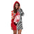 Tahiti Islands Hoodie Dress Polynesian Shark Mix Tropical Flowers LT14 - Polynesian Pride